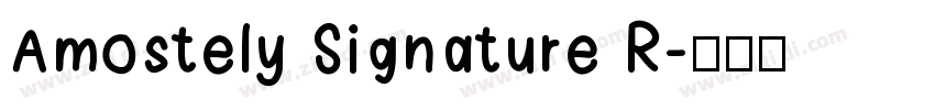 Amostely Signature R字体转换